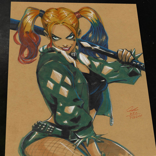 Stampa harley quinn firmata - quinn,