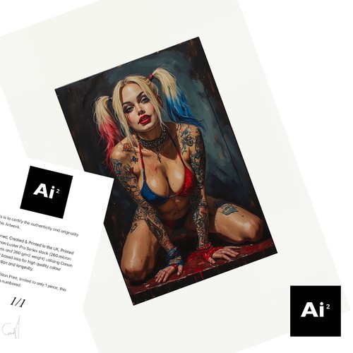Art print harley quinn - print,