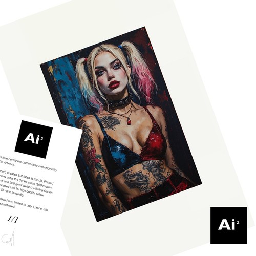 Art print harley quinn - print,