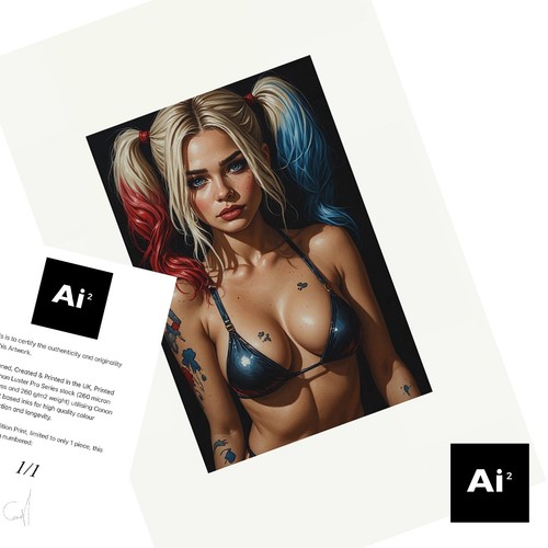 Art print harley quinn - a4,